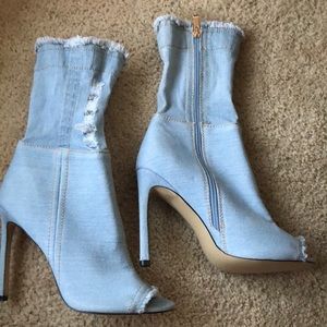 Distressed Jean Heels